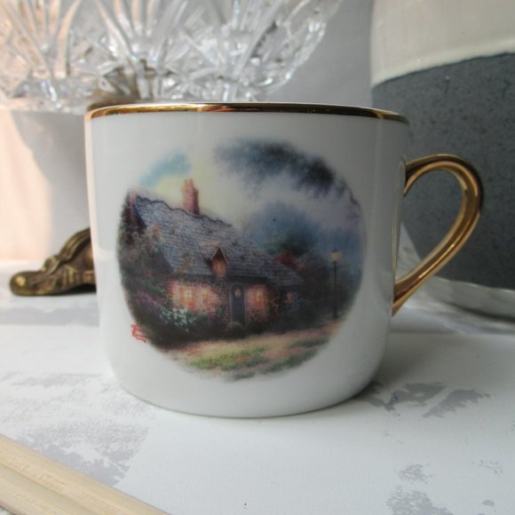Porcelain Mug Moonlight Cottage by Thomas Kinkade for Teleflora Gift - Picture 11 of 11